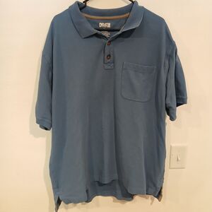 Duluth Trading Polo Shirt Mens XL Sky Blue Cotton Polo Classic Casual
